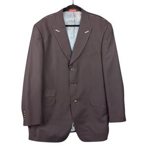 T-Fusion Distinctive Men's Brown Tuscany Sport Coat Blazer Jacket Size 46L‎